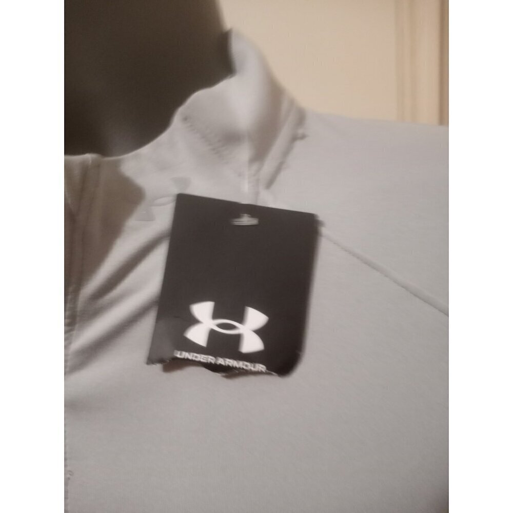 New Under Armour Women's Fitted 1/2 Zip Run Pullover Sweatshirt Gray Large L NWT - Picture 4 of 14